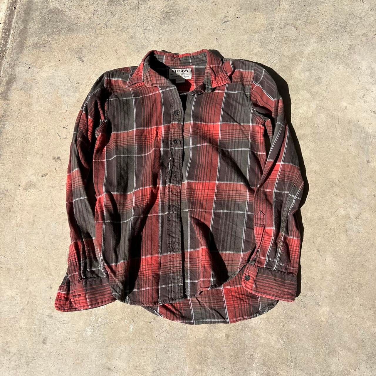 Filson Black And Red Mens Flannel Size M